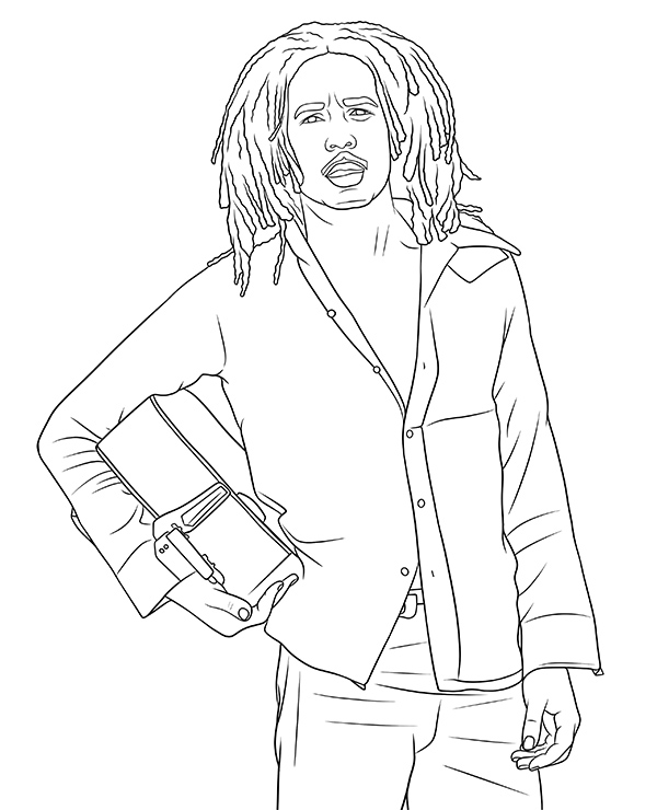 Bob Marley Coloring Sheet