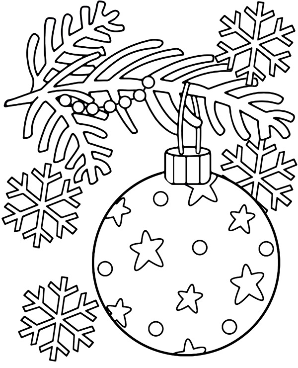 Christmas Bauble Coloring Page