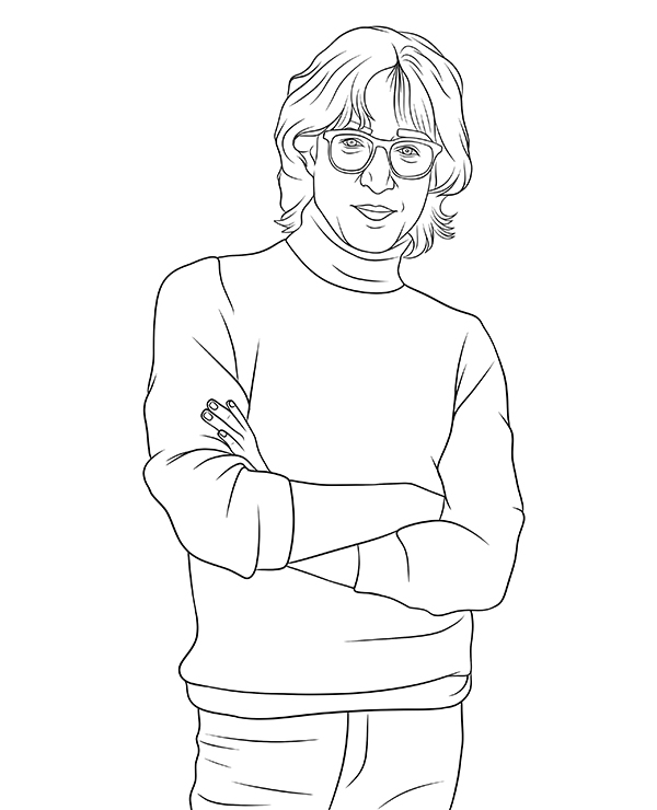 John Lennon Coloring Sheets Popstars