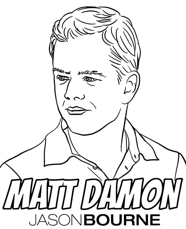 Matt Damon Coloring Page