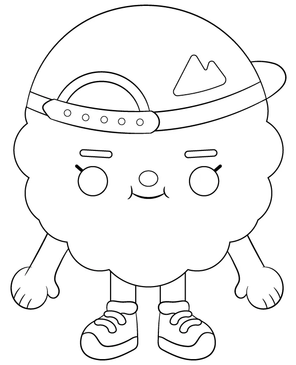 Pom Pom Coloring Sheet From Toca Boca Game