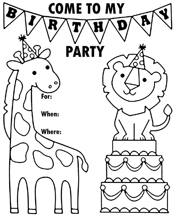 Birthday Party Invitation for Kids