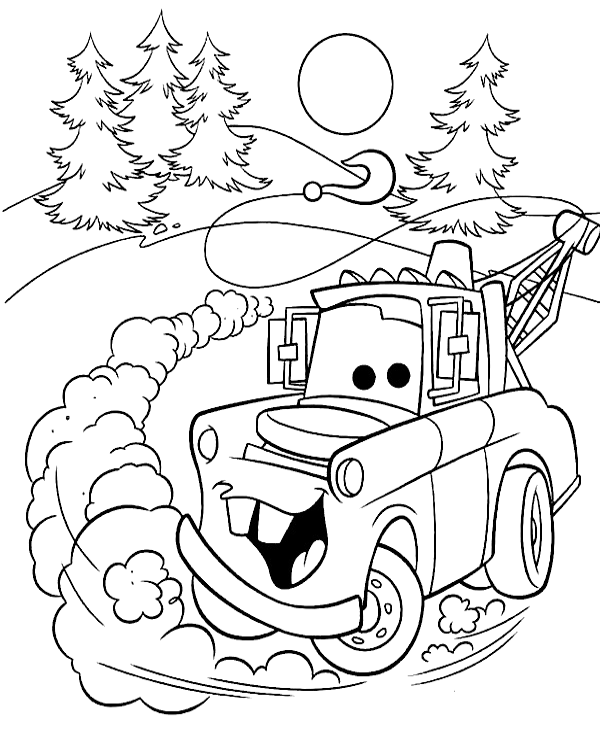 Cars Tow Mater Coloring Sheet