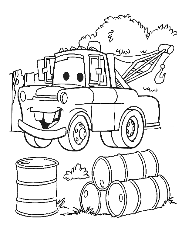 Tow Mater Picture to Color