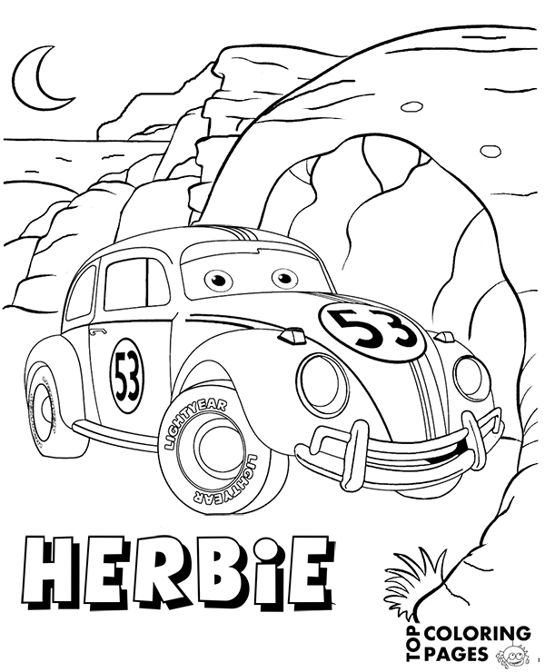 Herbie Coloring Page Cars