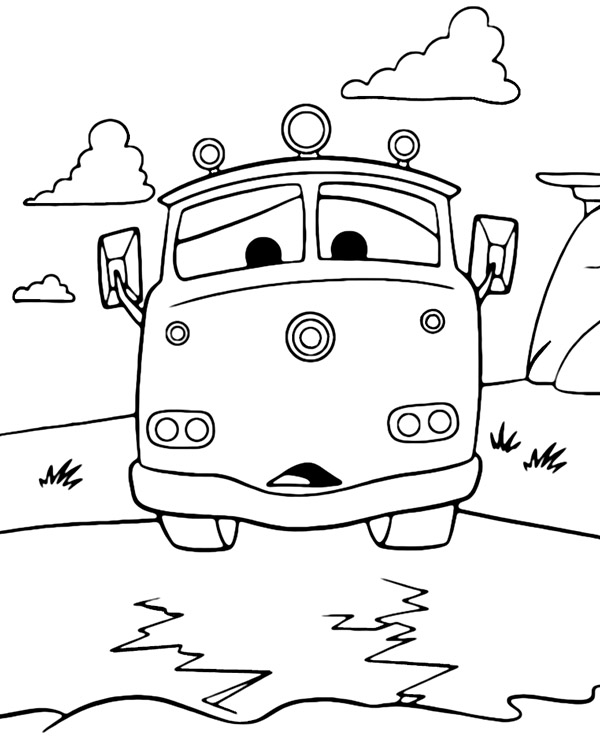 Red Firetruck Coloring Page Cars