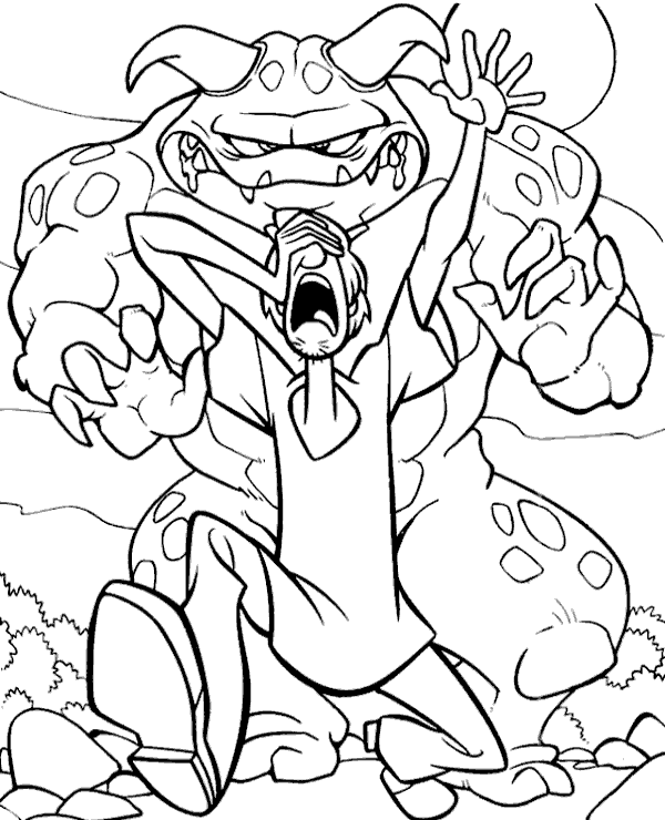 Funny Scooby Doo Coloring Pages Shaggy