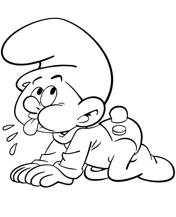 Baby Smurf Coloring Page