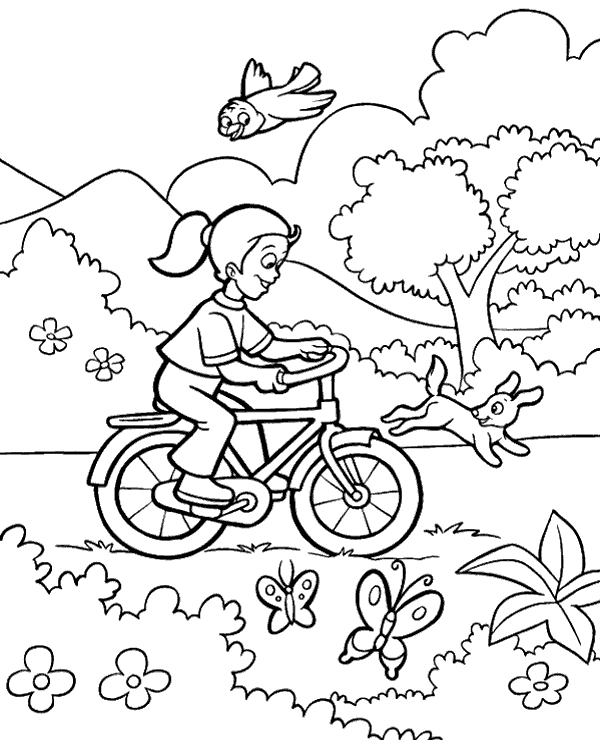 High-quality Spring Coloring Page