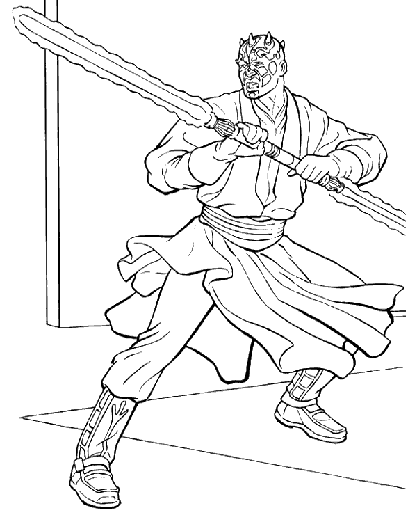 Darth Maul Coloring Sheet