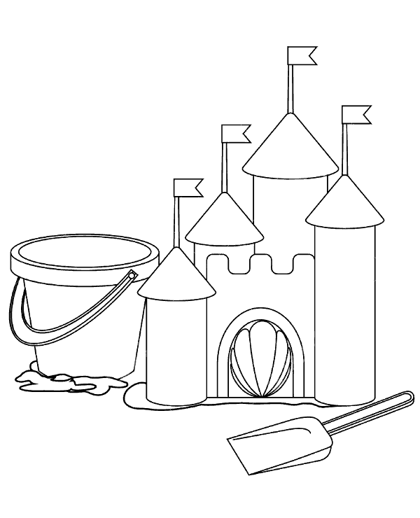 Sand Castle Coloring Page