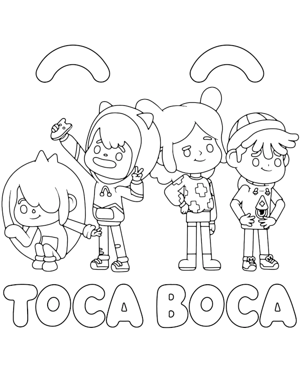 Toca Boca Game Coloring Coloring Sheet