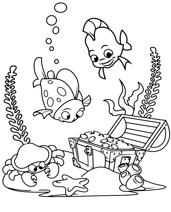 Sunken Treasure Coloring Sheet