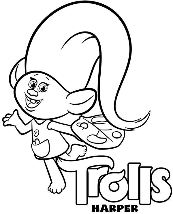 Trolls Coloring Pages Free Printables