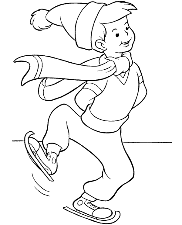 Skating Coloring Page Ice Skater