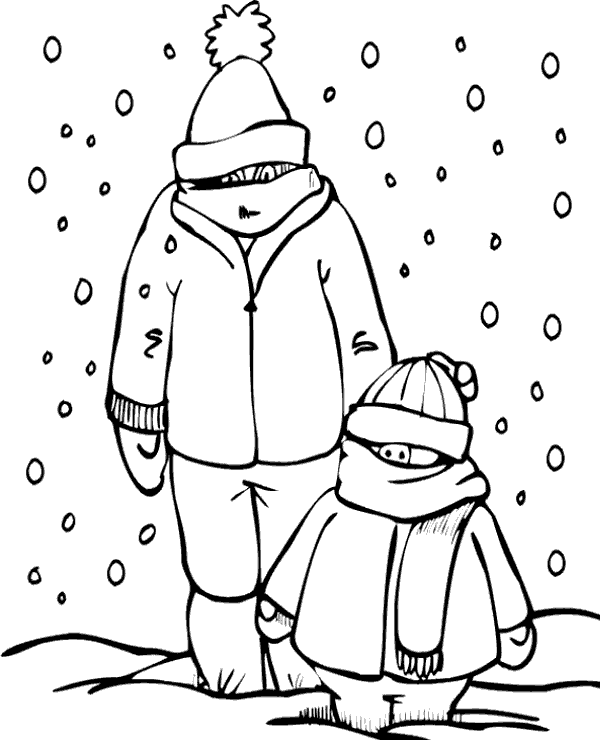 Winter Snow Coloring Sheets for Free