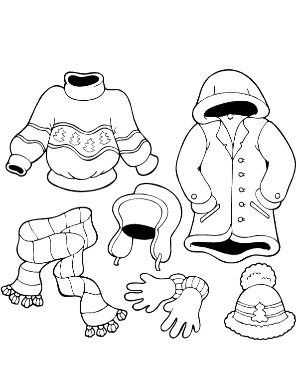 Winter Clothing Printables